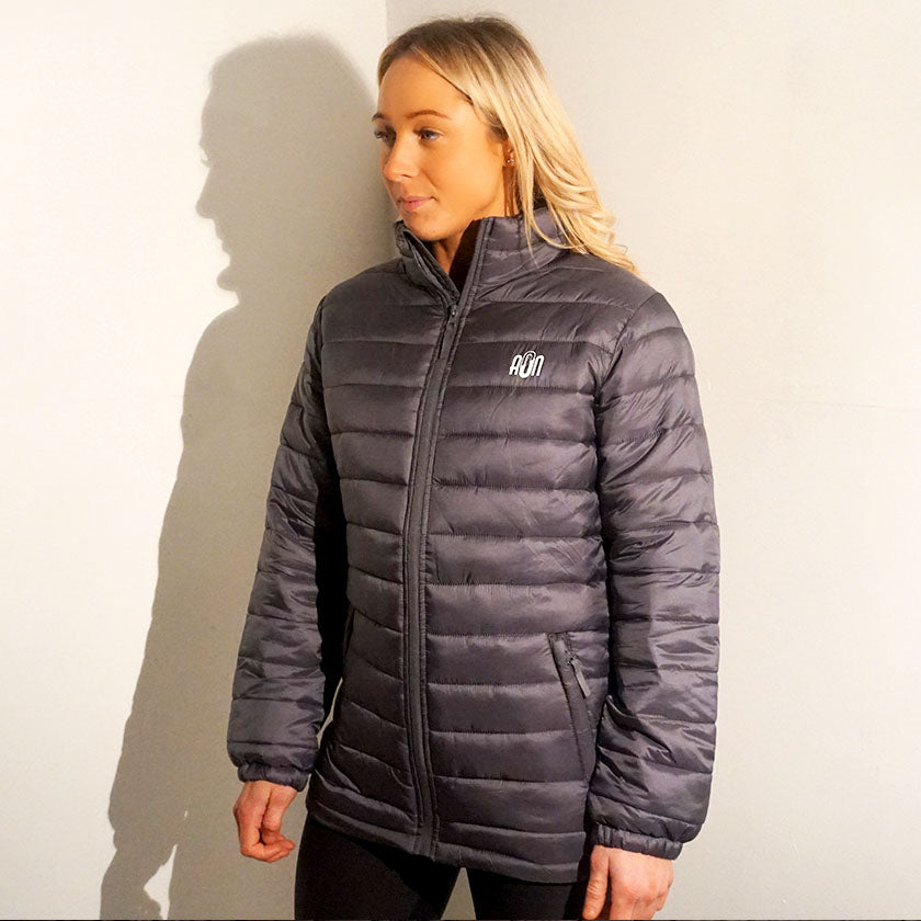 AON LADIES PUFFER JACKET - CHARCOAL
