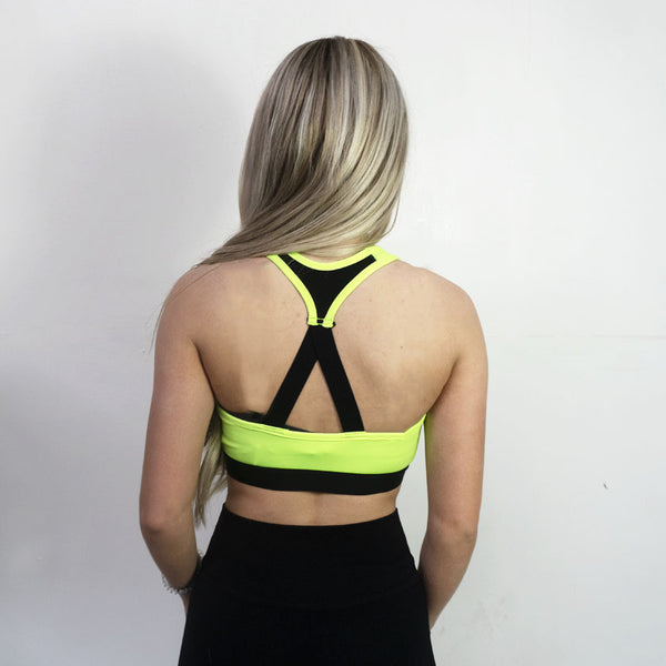 AON IGNITE SPORTS BRA - LIME - AonActivewear